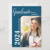 2024年クラスモダンGrad:白黒写真 招待状 (正面)