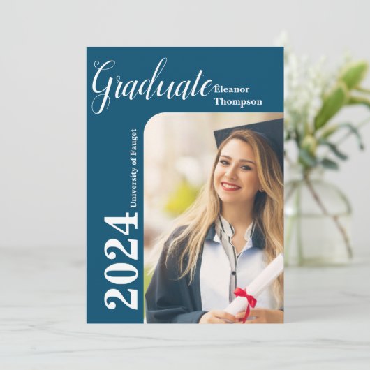 2024年クラスモダンGrad:白黒写真 招待状 (スタンド正面)