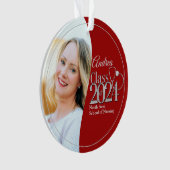 2024年クラス写真付き看護 オーナメント (正面)