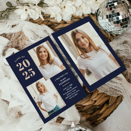 2024年クラス写真海軍とバラ金ゴールドグラードパーティー 箔招待状