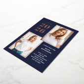 2024年クラス写真海軍とバラ金ゴールドグラードパーティー 箔招待状 (回転した状態)