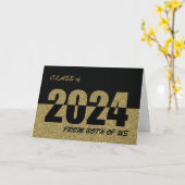 2024年クラス卒業の私たち二人から,金ゴールド カード (黄色い花)
