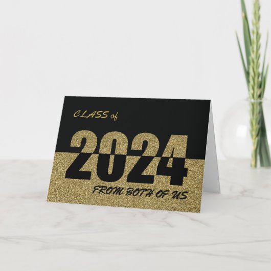 2024年クラス卒業の私たち二人から,金ゴールド カード (正面)