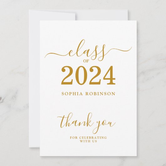 2024年クラス卒業サンキューカード サンキューカード (正面)