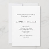 2024年クラス卒業パーティーのミニマリストピンク 招待状 (裏面)