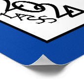 2024年クラス卒業ブルーオートグラフキープサケ ポスター (角)