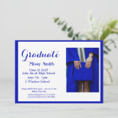 2024年クラス卒業ブルー招待状 招待状 (スタンド正面)