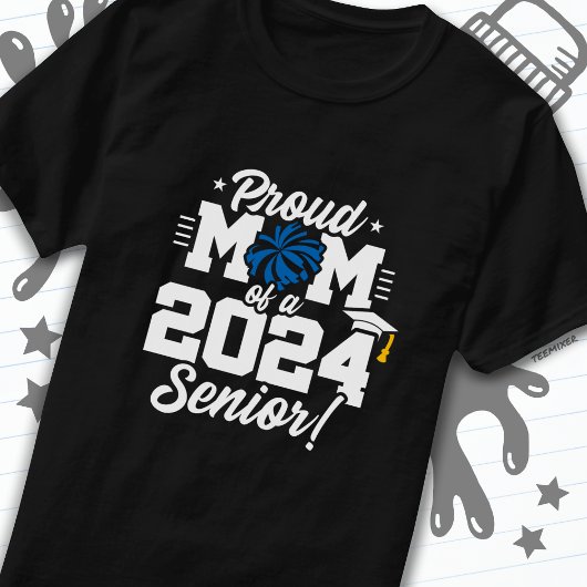 2024年クラス卒業応援Mom Senior 2024 Tシャツ