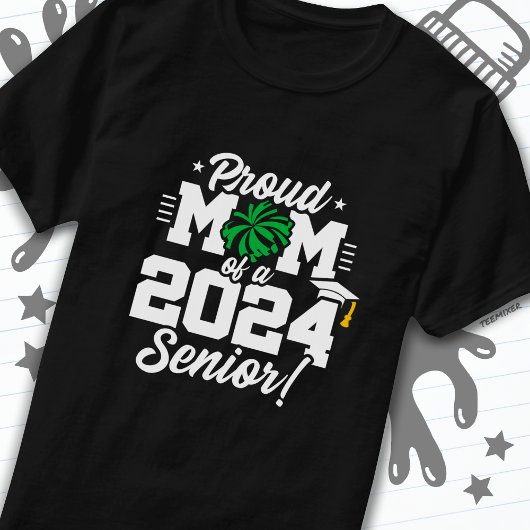 2024年クラス卒業応援Mom Senior 2024 Tシャツ