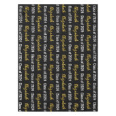 2024年クラス及び大学院名白黒金ゴールド テーブルクロス (正面)