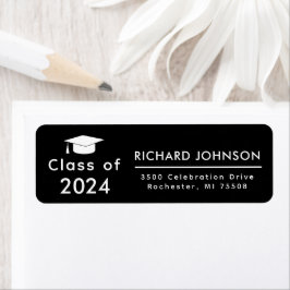 2024年クラス白黒卒業リターン ラベル