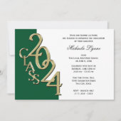 2024年クラス金ゴールドとグリーン 招待状 (正面)