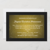 2024年クラス金ゴールドタッセル大学写真卒業 招待状 (裏面)