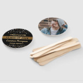 2024年クラス金ゴールド白紙吹雪大学院写真 ハンドファン (組立なし)