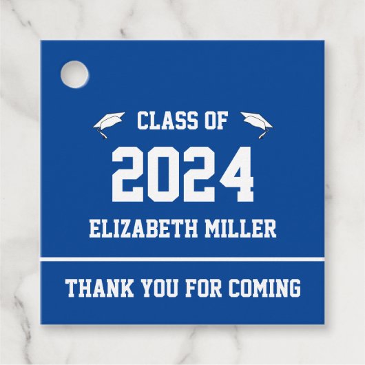 2024年クラス青白の卒業ありがとう フェイバータグ (正面)