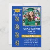 2024年クラス青黄卒業招待状 招待状 (正面)