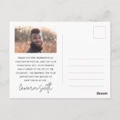 2024年クラス黒モダン卒業写真 ポストカード (裏面)