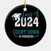 2024年クラス2022年おもしろい初のカウントダウン セラミックオーナメント (裏面)