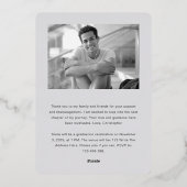 2024年クラス、ミニマル写真卒業カード 箔シーズンカード (裏面)