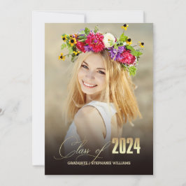 2024年クラス |写真卒業パーティー 招待状