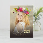 2024年クラス |写真卒業パーティー 招待状 (スタンド正面)