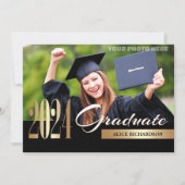 2024年クラス |写真卒業パーティー 招待状 (正面)