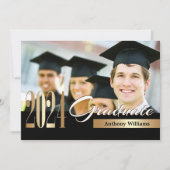 2024年クラス |写真卒業パーティー 招待状 (正面)