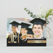 2024年クラス |写真卒業パーティー 招待状 (スタンド正面)