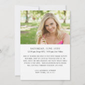 2024年クラスDRIVE BY PHOTO Graduation Party 招待状 (裏面)