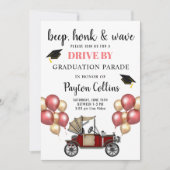 2024年クラスDRIVE BY PHOTO Graduation Party 招待状 (正面)