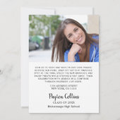 2024年クラスDRIVE BY PHOTO Graduation Party 招待状 (裏面)