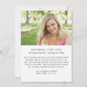 2024年クラスDRIVE BY PHOTO Graduation Party 招待状 (裏面)