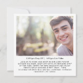 2024年クラスDRIVE BY PHOTO Graduation Party 招待状 (裏面)