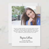 2024年クラスDRIVE BY PHOTO Graduation Party 招待状 (裏面)