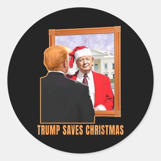 2024年クリスマスドナルドトランプ大統領救 ラウンドシール (正面)