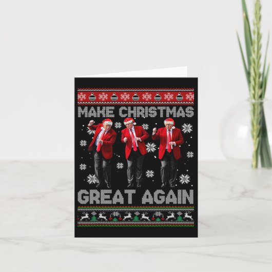 2024年クリスマスドナルドトランプ大統領踊りファン カード (正面)