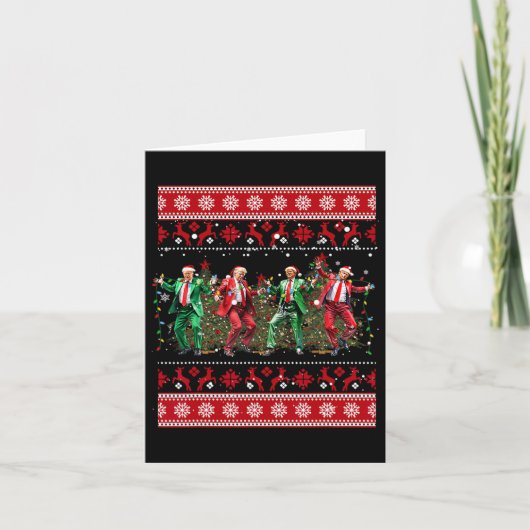 2024年クリスマスドナルドトランプ大統領踊りファン カード (正面)