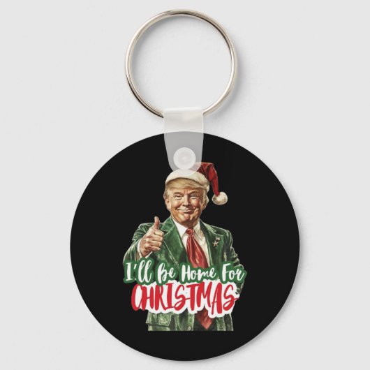 2024年クリスマスドナルドトランプ大統領踊りファン キーホルダー (正面)