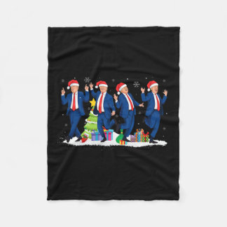 2024年クリスマスドナルドトランプ大統領踊りファン フリースブランケット