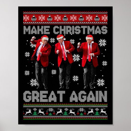 2024年クリスマスドナルドトランプ大統領踊りファン ポスター (正面)