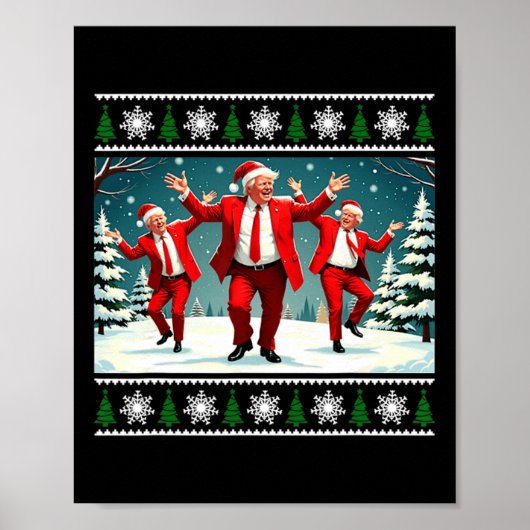 2024年クリスマスドナルドトランプ大統領踊りファン ポスター (正面)