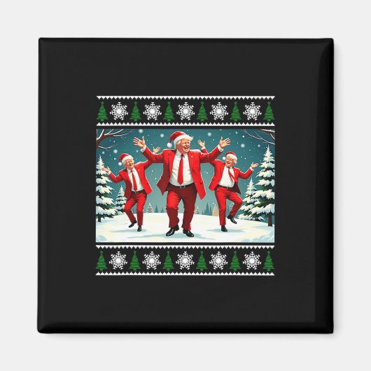 2024年クリスマスドナルドトランプ大統領踊りファン マグネット (正面)