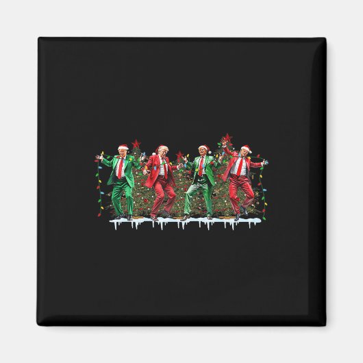 2024年クリスマスドナルドトランプ大統領踊りファン マグネット (正面)