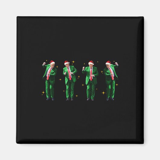2024年クリスマスドナルドトランプ大統領踊りファン マグネット (正面)