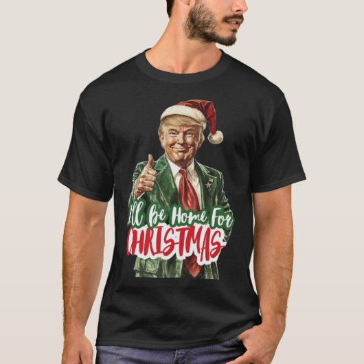 2024年クリスマスドナルドトランプ大統領踊りファン Tシャツ (正面)