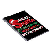 2024年クリスマス面白Tシャツ 子供 大人 サンタ 私にも説明できる ノートブック (右側)