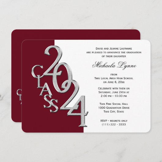 2024年グラードシルバーとブルゴーニュのクラス 招待状 (正面/裏面)