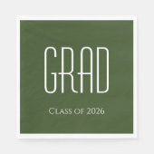 2024年グリーンの卒業クラス スタンダードランチョンナプキン (正面)