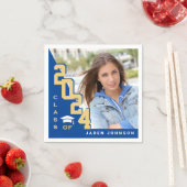 2024年ゴールデンブルー写真卒業パーティーのクラス スタンダードカクテルナプキン (インサイチュ)