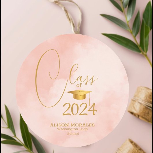 2024年ゴールデンロッドピーチ毛羽毛卒業 ラウンドシール